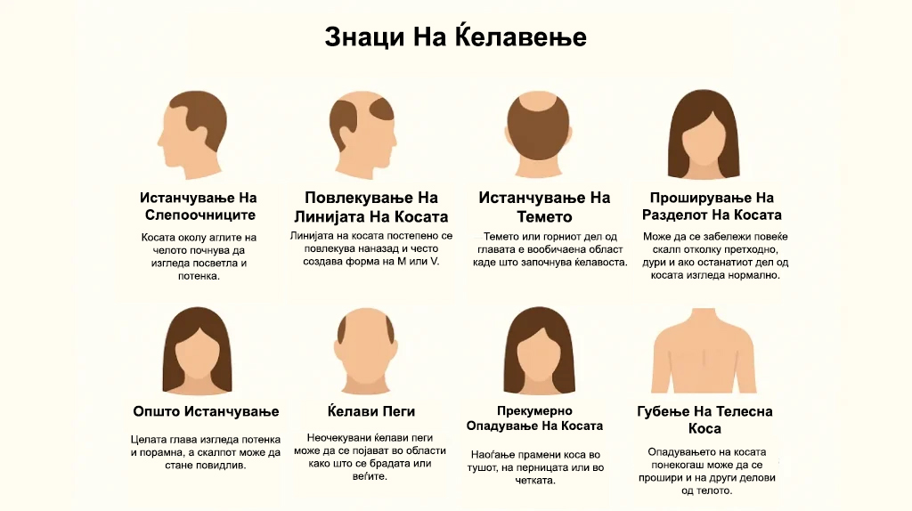 Знаци На Ќелавење