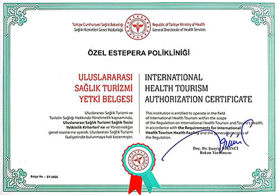 Sağlık Turizmi Yetki Belgesi